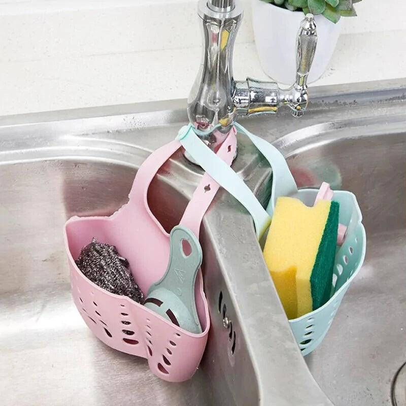 Kitchen Hanging Drain Basket Organizer