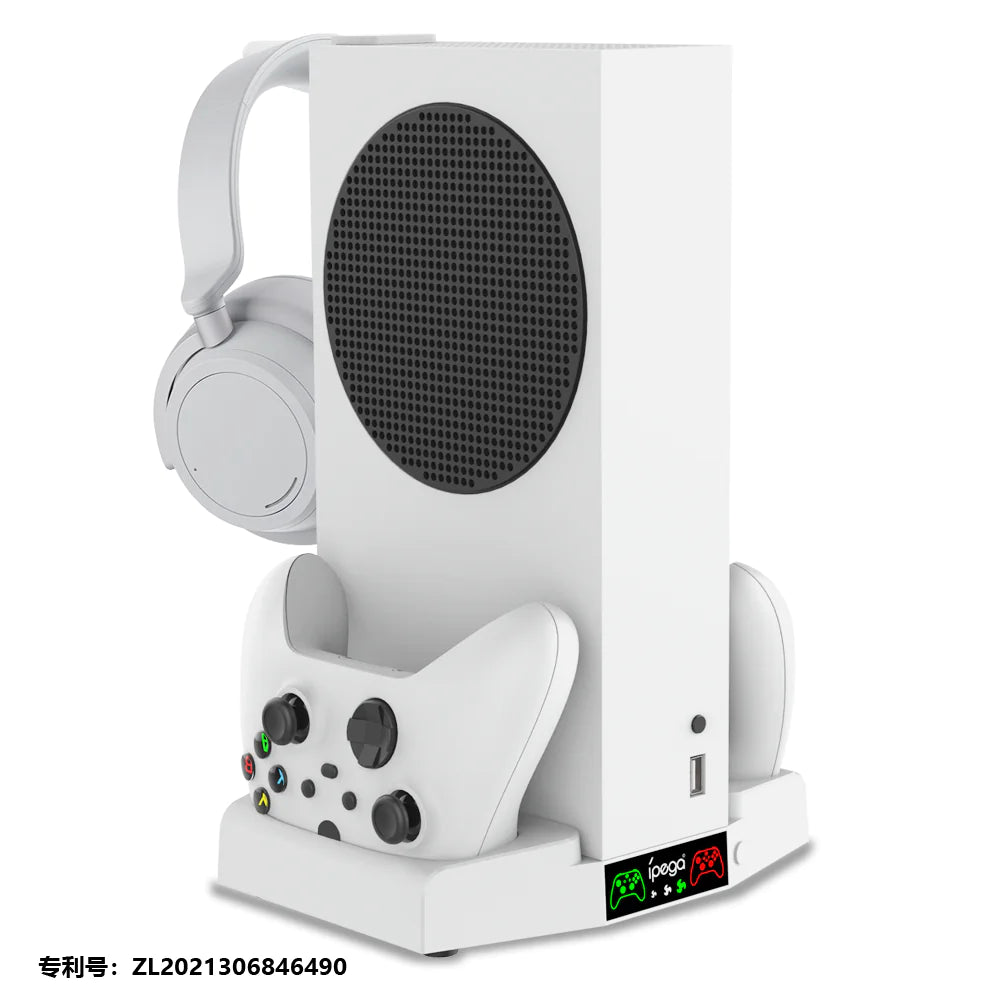 Charger Stand with Cooling Fan for Xbox series S Console and Controller Dual Charging Dock