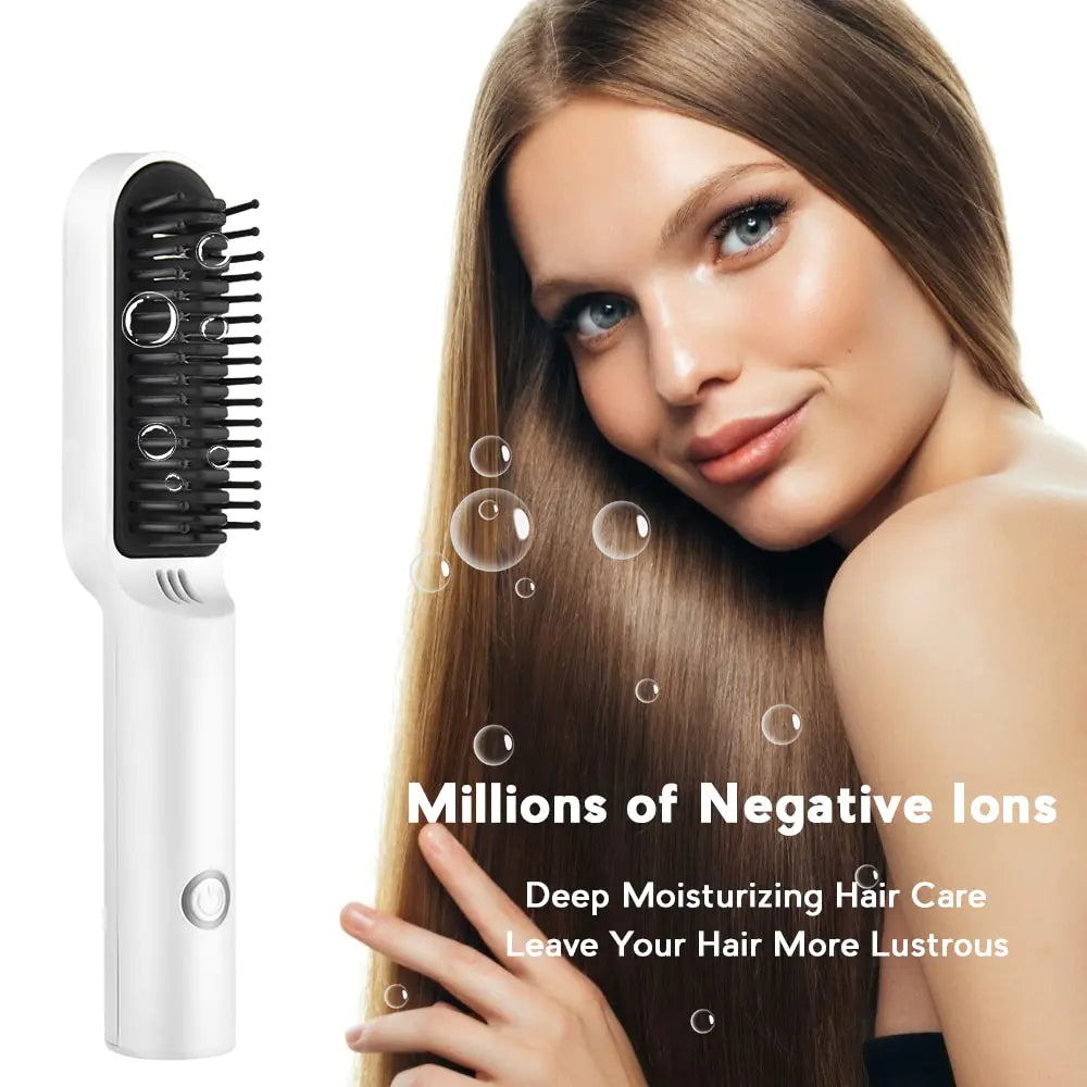 Ceramic Electric Hair Brush Straightener