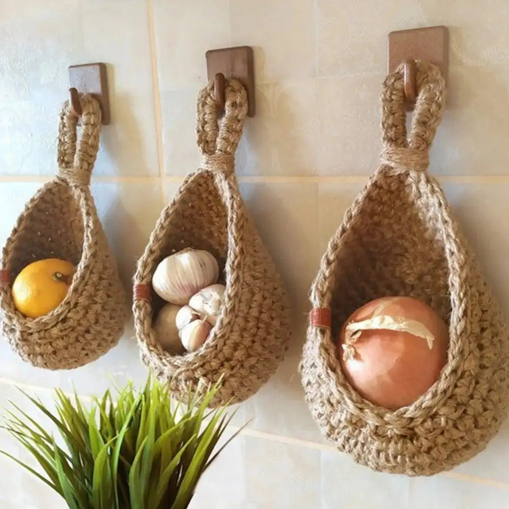 Teardrop Jute Nest Hanging Baskets