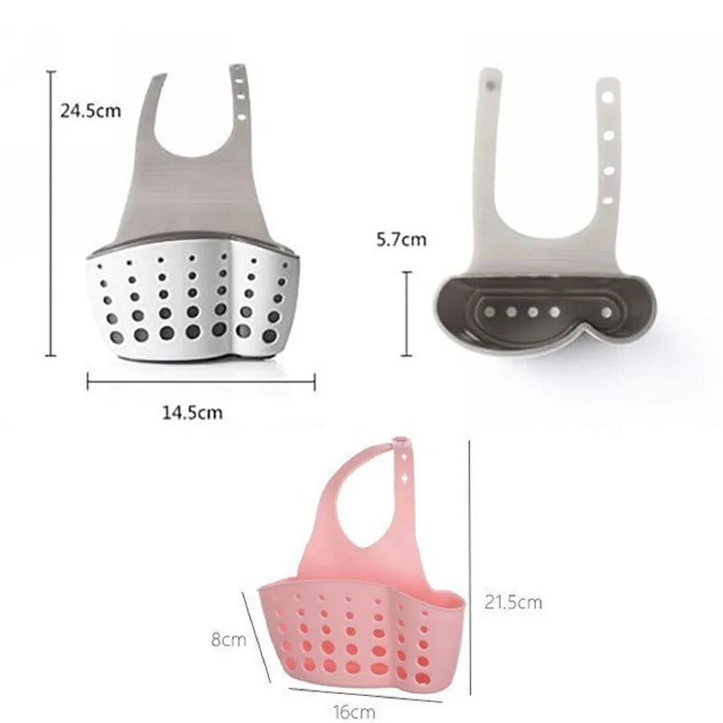 Kitchen Hanging Drain Basket Organizer